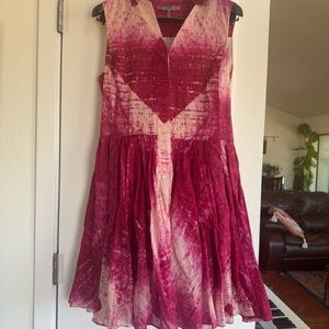 Pink Tie-Dye Halston Dress